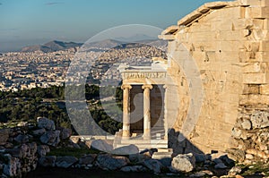 Temple of Athena Nike on the Acropolis in Athens.