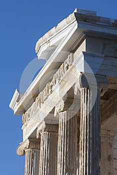 Temple Athena Nike on Acropolis of Athens in Greece