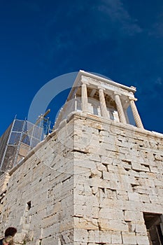 The Temple of Athena Nike on August ,2013. Athens, Greece.