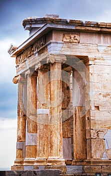 Temple of Athena Nike close up at Acropolis