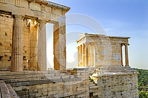 Temple Athena Nike Propylaea Ancient Entrance Ruins Acropolis A