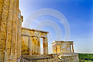 Temple Athena Nike Propylaea Ancient Entrance Ruins Acropolis A
