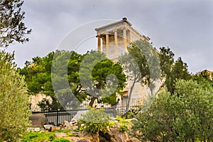 Temple Athena Nike Propylaea Ancient Entrance Ruins Acropolis A