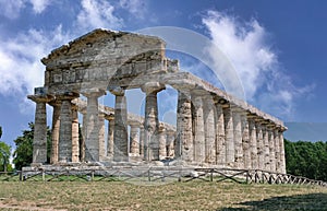 The Temple of Athena at Paestum is a Greek temple dedicated to the goddess Athena