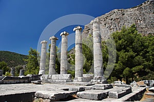 The Temple of Athena in Priene, Turkey photo