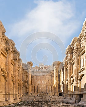 Temple of Bacchus, Heliopolis Roman ruins in Baalbek, Lebanon