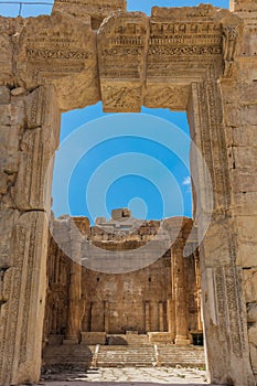 Temple of Bacchus romans ruins Baalbek Beeka Lebanon