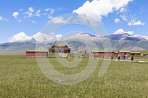 Temple of Bayanbulak Grasslands in Xinjiang
