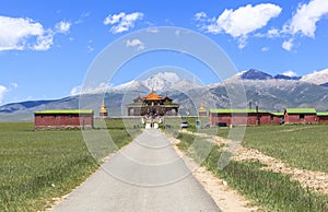 Temple of Bayanbulak Grasslands in Xinjiang