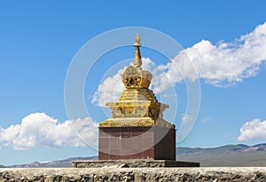 Temple of Bayanbulak Grasslands in Xinjiang