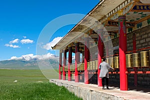 Temple of Bayanbulak Grasslands in Xinjiang