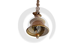 Temple bell isolated on white background