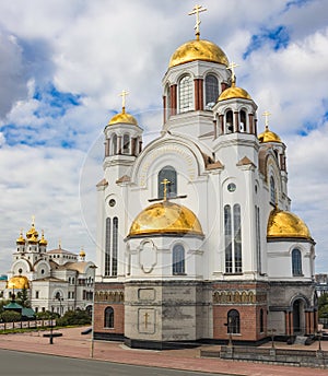 Temple on blood. Orthodox Church at the site of the execution of the last Emperor of Russia.