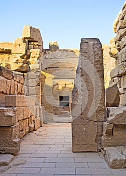 The temple buildings in Karnak