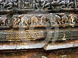 Temple carving