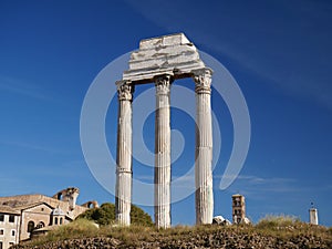 Temple of Castor and Pollux at the Roman Forum, Rome, Italy