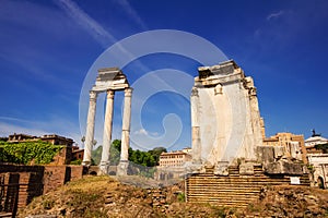 Temple of Castor and Pollux and Temple of Vesta in the Roman Forum photo