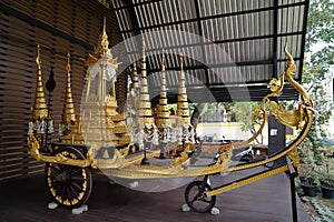 Temple ceremonial chariots in thailand
