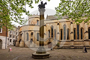 Temple church built by the Knights Templar in 12th century, London, UK