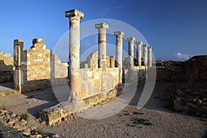 Temple columns at Paphos, Cyprus.