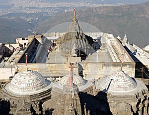 Temple complex on the holy Girnar top in Gujarat