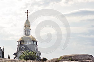 The temple complex in a landscape park in the village Buki. Built by businessman Ivan Suslov. In the center is the Christian churc