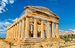 Temple of Concordia in the Valley of the Temples on Sicily, Italy