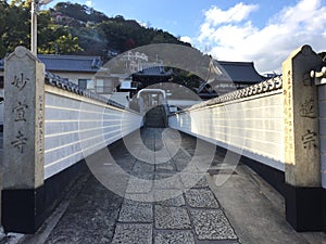 Temple corridor, Onomichi, Hiroshima, Japan