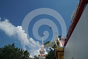 Temple in damn at Khonkaen, Thailand