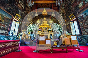 The Temple of Dawn Wat Arun Interior, in Bangkok, Thailand