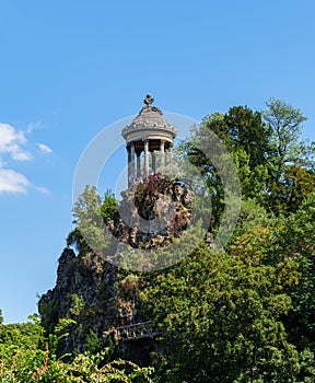 Temple de la Sibylle in the Parc des Buttes Chaumont - Paris, France