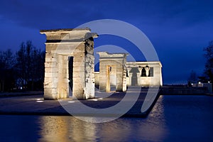 Temple of Debod at Dusk photo