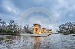 The Temple of Debod in Madrid, Spain.