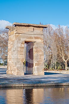 The Temple of Debod in Madrid, Spain.