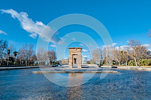 The Temple of Debod in Madrid, Spain.