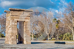 The Temple of Debod in Madrid, Spain.