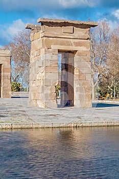 The Temple of Debod in Madrid, Spain.