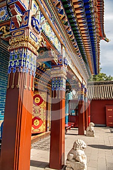 The temple decorated with gold, Da Zhao or Wuliang temple, Hohhot, China