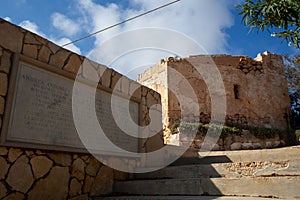 Temple dedicated to Andrea Anfosse di Castellaro, lampedusa