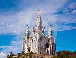 The Temple del Sagrat Cor (Church of the Sacred Heart). Barcelona. Spain.