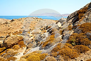 temple in delos and old ruin site