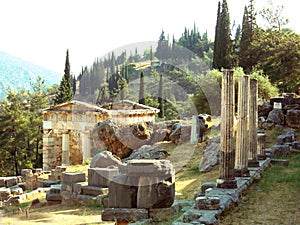 Temple of Delphi in Greece