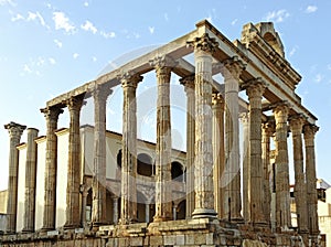 Temple of Diana in Merida, Extremadura, Spain