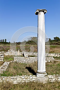Temple of Dionysus at Dion, Greece photo