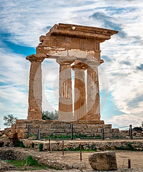 The Temple of Dioscuri in the Valley of the Temples, in Agrigento photo