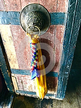 Temple Door Handle at Thiksay Monastery