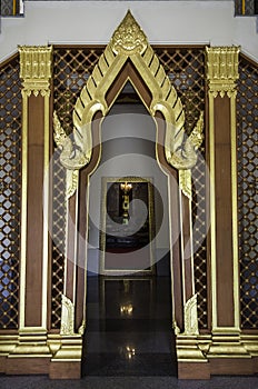 Temple door in Thai craft style