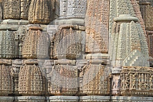 Details of ancient temple shikhara photo