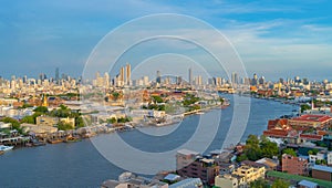 Temple of the Emerald Buddha, Grand palace, Temple of Dawn, Bangkok City, Thailand. Wat Phra Kaew, and Chao Phraya River,