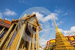 Temple of the Emerald Buddha Wat Phra Kaew in bangkok, Thailan